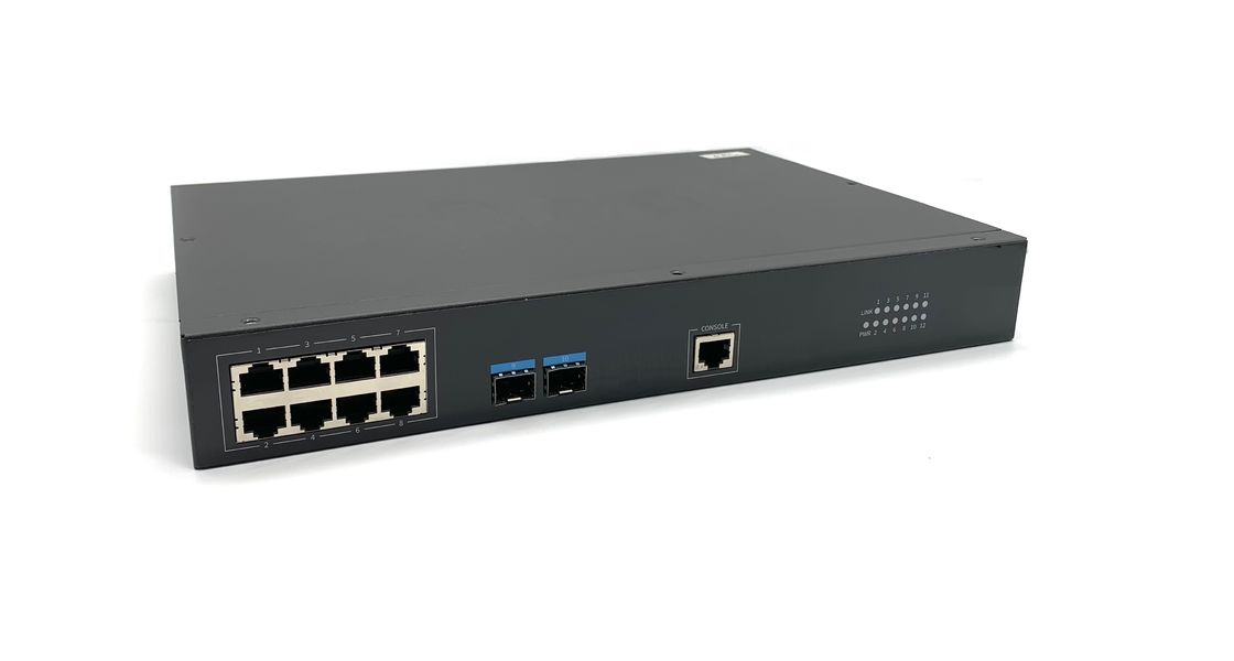 Локальные сети держателя шкафа 19 дюймов 240VAC 128Gbps переключают слой 2 8+2 SFP+ MSG8208